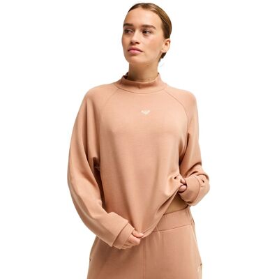 Roxy Sudadera de mujer Rise & Vibe Sweet High Neck . (XL) Marrón Roxy Sudadera de mujer Rise & Vibe Sweet High Neck . (XL) Marrón