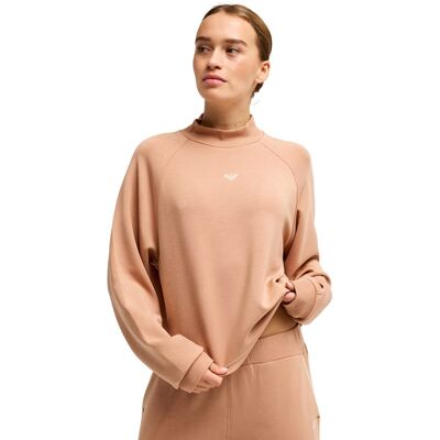 Roxy Sudadera de mujer Rise & Vibe Sweet High Neck . (XXL) Marrón Roxy Sudadera de mujer Rise & Vibe Sweet High Neck . (XXL) Marrón