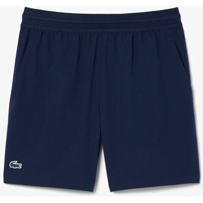 Lacoste Pantalón de hombre corto de tenis elástico Ultra-Dry. (48) Azul marino Lacoste Pantalón de hombre corto de tenis elástico Ultra-Dry. (48) Azul marino
