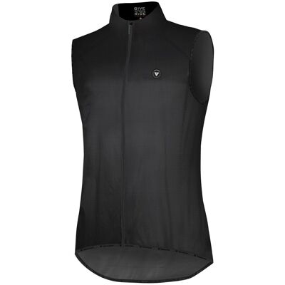 Tsunami Chaleco cortavientos de ciclismo de mujer Aspin . (S) Negro Tsunami Chaleco cortavientos de ciclismo de mujer Aspin . (S) Negro