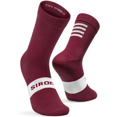 Siroko Calcetines de ciclismo S1 . (M-L) Granate Siroko Calcetines de ciclismo S1 . (M-L) Granate