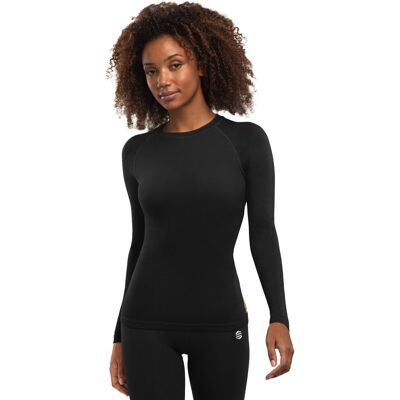 Siroko Camiseta interior lana de mujer Ultimate Siberia . (XXS-XS) Negro Siroko Camiseta interior lana de mujer Ultimate Siberia . (XXS-XS) Negro