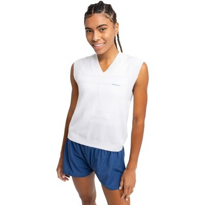 Siroko Chaleco punto tenis cuello de pico mujer Smash White . (XL) Blanco Siroko Chaleco punto tenis cuello de pico mujer Smash White . (XL) Blanco