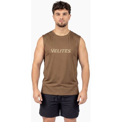 Velites Camiseta sin mangas de entrenamiento Hombre . (S) Marrón claro Velites Camiseta sin mangas de entrenamiento Hombre . (S) Marrón claro