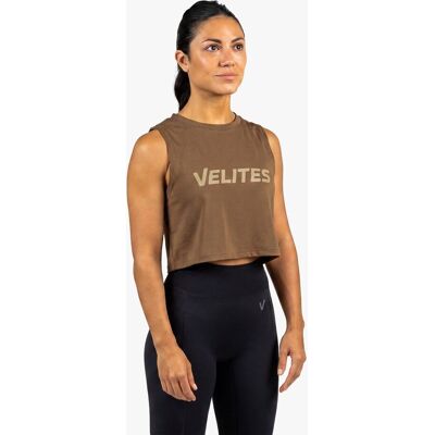 Velites Camiseta deportiva sin mangas mujer . (XL) Marrón claro Velites Camiseta deportiva sin mangas mujer . (XL) Marrón claro