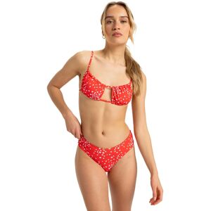 Roxy Braguita de bikini de cobertura reveladora de mujer Pt Beach Classics . (S) Rojo Roxy Braguita de bikini de cobertura reveladora de mujer Pt Beach Classics . (S) Rojo