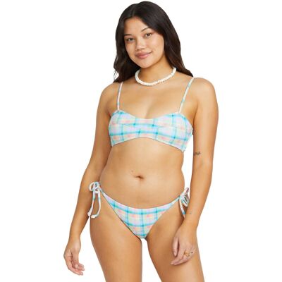 Billabong Braguita de bikini de cobertura reveladora de mujer Check The Waves . (S) Multicolor Billabong Braguita de bikini de cobertura reveladora de mujer Check The Waves . (S) Multicolor