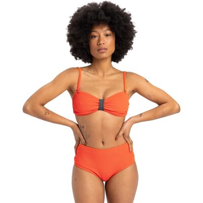 Quiksilver Braguita de bikini de cobertura completa de mujer Nadora . (S) Naranja Quiksilver Braguita de bikini de cobertura completa de mujer Nadora . (S) Naranja