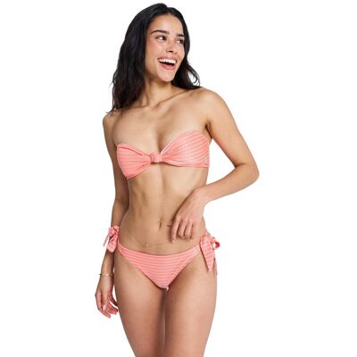 Roxy Braguita de bikini con lazo lateral de mujer Wavy Baby . (XL) Rosa Roxy Braguita de bikini con lazo lateral de mujer Wavy Baby . (XL) Rosa