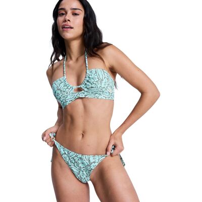 Roxy Braguita de bikini tipo tanga de mujer Wildside Paisley . (S) Verde Oliva Roxy Braguita de bikini tipo tanga de mujer Wildside Paisley . (S) Verde Oliva