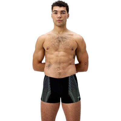 Speedo Bañador de natación para hombre Duo Logo Print Aquashort . (XL) Negro Speedo Bañador de natación para hombre Duo Logo Print Aquashort . (XL) Negro