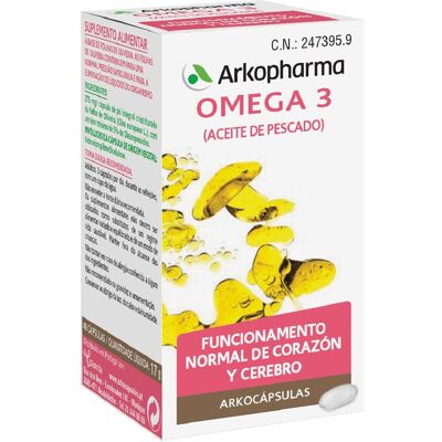 Arkopharma Omega 3 Aceite de Pescado - Apoyo a los Vasos Sanguíneos Arkopharma Omega 3 Aceite de Pescado - Apoyo a los Vasos Sanguíneos
