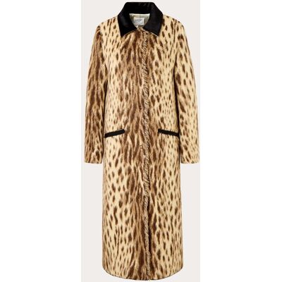 Forte Forte Abrigo animal print de lana y alpaca. (M) Oro Forte Forte Abrigo animal print de lana y alpaca. (M) Oro