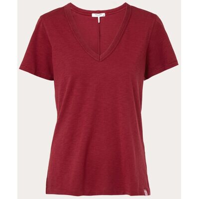 Rag & Bone Rag & Bone - Camiseta Club con escote en V Pomegranate. (S) Rojo Rag & Bone Rag & Bone - Camiseta Club con escote en V Pomegranate. (S) Rojo