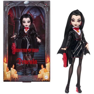 Monster Cable Muñeca Drácula de colección con detalles premium y embalaje de exposición para fans de la serie . Monster Cable Muñeca Drácula de colección con detalles premium y embalaje de exposición para fans de la serie .