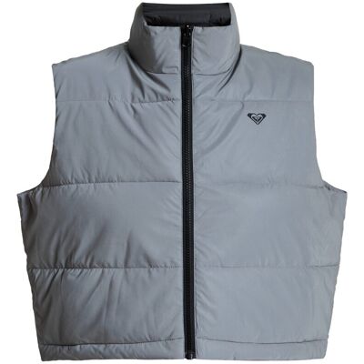 Roxy Chaleco técnico acolchado de mujer Move Free Puffy . (L) Gris Roxy Chaleco técnico acolchado de mujer Move Free Puffy . (L) Gris
