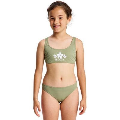 Roxy Bikini bralette de niños Solid Active . (16 años) Verde Oliva Roxy Bikini bralette de niños Solid Active . (16 años) Verde Oliva