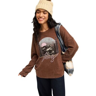 Roxy Camisetas de mujer Eastside Midweight . (XXL) Marrón Roxy Camisetas de mujer Eastside Midweight . (XXL) Marrón