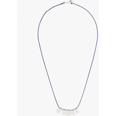 Parfois Collar de cordón con abalorio de letras. Azul Parfois Collar de cordón con abalorio de letras. Azul