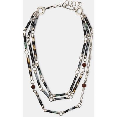 Parfois Collar corto segmentado con abalorios decorativos. Multicolor Parfois Collar corto segmentado con abalorios decorativos. Multicolor