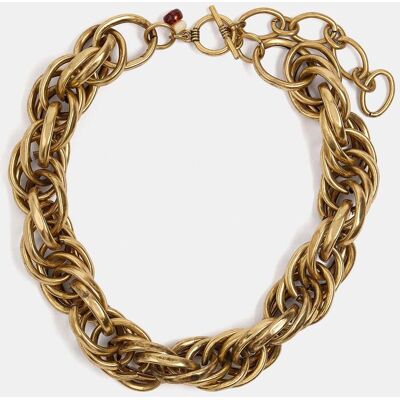 Parfois Collar de eslabones entrelazados en liso. Dorado Parfois Collar de eslabones entrelazados en liso. Dorado