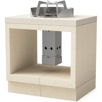 Movelar Módulo de encimera lateral hormigón y piedraT02471. Marrón Movelar Módulo de encimera lateral hormigón y piedraT02471. Marrón