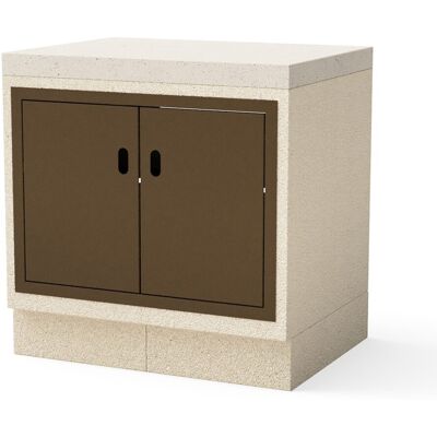 Movelar Módulo de encimera lateral hormigón y piedraT02531. Marrón Movelar Módulo de encimera lateral hormigón y piedraT02531. Marrón