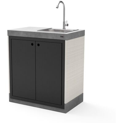 Movelar Modulo Bancada Tuozi Plan-Venit 78 Con Fregadero Miral Rsc. Gris Movelar Modulo Bancada Tuozi Plan-Venit 78 Con Fregadero Miral Rsc. Gris