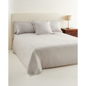 El Corte Inglés Sábana de satén de algodón - Gris - Cama 90 cm El Corte Inglés Sábana de satén de algodón - Gris - Cama 90 cm