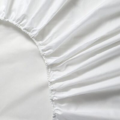 El Corte Inglés Sábana bajera ajustable percal algodón egipcio Hotel platabanda 40 cm . (Cama 150 cm) Blanco El Corte Inglés Sábana bajera ajustable percal algodón egipcio Hotel platabanda 40 cm . (Cama 150 cm) Blanco