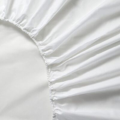 El Corte Inglés Sábana bajera ajustable percal algodón egipcio Hotel platabanda 40 cm . (Cama 200 cm) Blanco El Corte Inglés Sábana bajera ajustable percal algodón egipcio Hotel platabanda 40 cm . (Cama 200 cm) Blanco