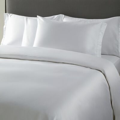 El Corte Inglés Juego de funda nórdica satén algodón egipcio 600 hilos Milan . (Cama 150 cm) Blanco El Corte Inglés Juego de funda nórdica satén algodón egipcio 600 hilos Milan . (Cama 150 cm) Blanco