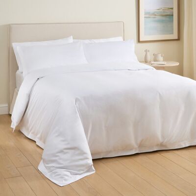 El Corte Inglés Juego de funda nórdica algodón egipcio Satén 1000 hilos . (Cama 180 cm) Blanco El Corte Inglés Juego de funda nórdica algodón egipcio Satén 1000 hilos . (Cama 180 cm) Blanco