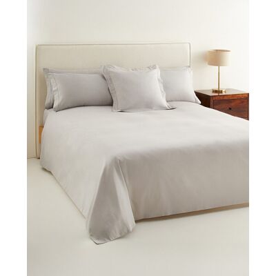 El Corte Inglés Funda nórdica Algodón Satén 300 hilos . (Cama 135 cm) Gris El Corte Inglés Funda nórdica Algodón Satén 300 hilos . (Cama 135 cm) Gris