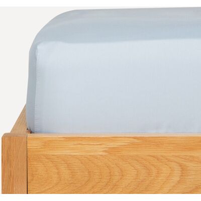 El Corte Inglés Sábana bajera ajustable Algodón Satén 300 hilos platabanda 35 cm . (Cama 135 cm) Azul El Corte Inglés Sábana bajera ajustable Algodón Satén 300 hilos platabanda 35 cm . (Cama 135 cm) Azul