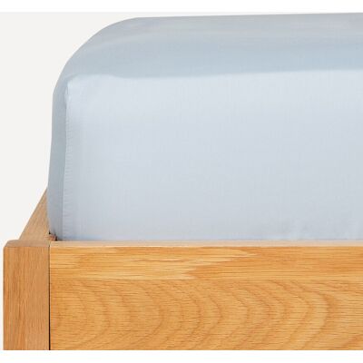 El Corte Inglés Sábana bajera ajustable Algodón Satén 300 hilos platabanda 35 cm . (Cama 150 cm) Azul El Corte Inglés Sábana bajera ajustable Algodón Satén 300 hilos platabanda 35 cm . (Cama 150 cm) Azul