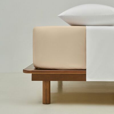 Bassols Naturel - 150 cm - algodón egipcio 200 TC - Sábana ajustable Bassols Naturel - 150 cm - algodón egipcio 200 TC - Sábana ajustable
