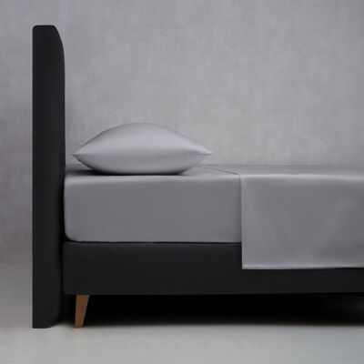 Bassols Sábana bajera algodón 400 hilos Prince . (Cama 150 cm) Gris Bassols Sábana bajera algodón 400 hilos Prince . (Cama 150 cm) Gris