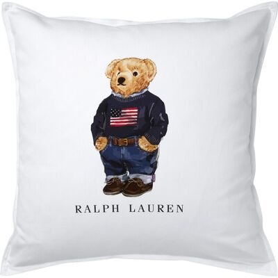 Ralph Lauren Home Funda de cojín Flag Sweater Bear . (50 x 50 cm) Blanco Ralph Lauren Home Funda de cojín Flag Sweater Bear . (50 x 50 cm) Blanco