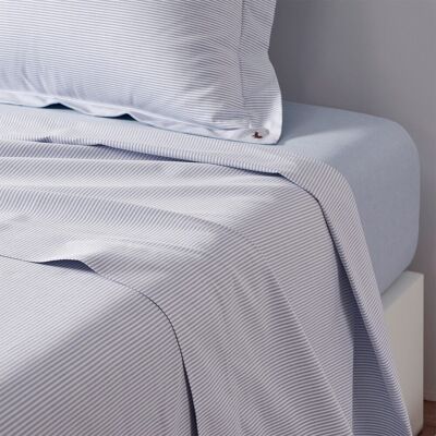 Ralph Lauren Home Sábana encimera algodón egipcio Oxford Stripe . (Cama 150 cm) Azul Ralph Lauren Home Sábana encimera algodón egipcio Oxford Stripe . (Cama 150 cm) Azul