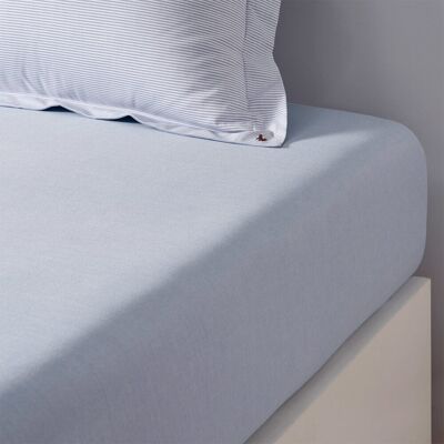 Ralph Lauren Home Sábana bajera ajustable algodón egipcio Oxford Solid . (Cama 90 cm) Azul Ralph Lauren Home Sábana bajera ajustable algodón egipcio Oxford Solid . (Cama 90 cm) Azul