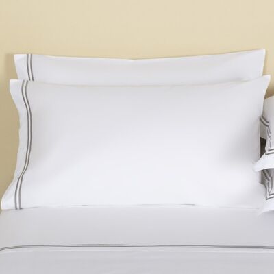 Frette Funda de almohada percal de algodón Hotel Classic . (53 x 94 cm) Gris Frette Funda de almohada percal de algodón Hotel Classic . (53 x 94 cm) Gris