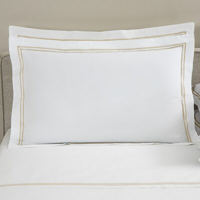 Frette Funda de almohada percal de algodón Hotel Classic . (51 x 71 cm) Blanco Savage Frette Funda de almohada percal de algodón Hotel Classic . (51 x 71 cm) Blanco Savage