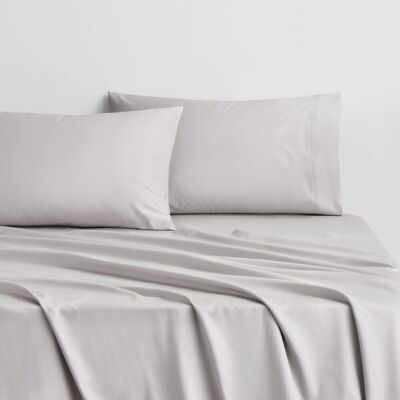 Sheridan Sábana bajera algodón Satén 375 hilos . (Cama 200 cm) Silver Sheridan Sábana bajera algodón Satén 375 hilos . (Cama 200 cm) Silver