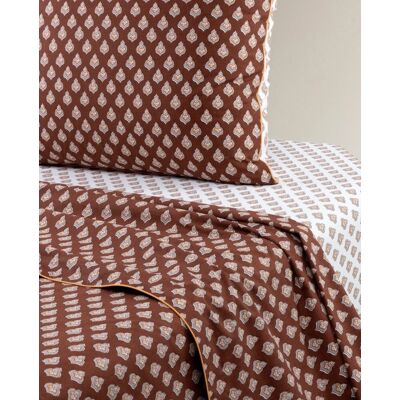 Olivier Desforges Sábana encimera algodón percal Cap Brun . (Cama 150 cm) Marrón Olivier Desforges Sábana encimera algodón percal Cap Brun . (Cama 150 cm) Marrón