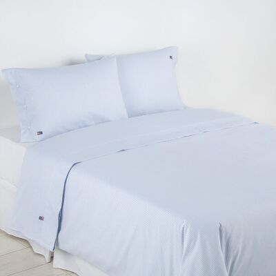 Lexington Sábana encimera Básico Rayas . (Cama 150 cm) Azul Lexington Sábana encimera Básico Rayas . (Cama 150 cm) Azul