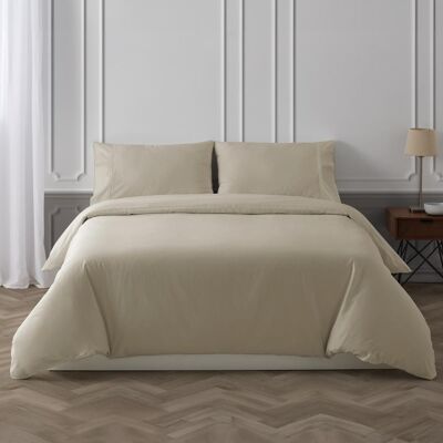 Manterol Juego de funda nórdica algodón satén 400 hilos Exclusive . (Cama 180 cm) Camel Manterol Juego de funda nórdica algodón satén 400 hilos Exclusive . (Cama 180 cm) Camel