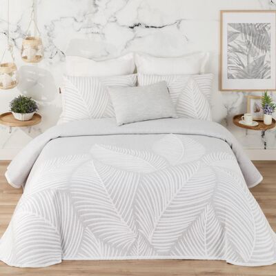 Manterol Colcha cubrecama jacquard algodón Palma . (Cama 180 cm) Gris Manterol Colcha cubrecama jacquard algodón Palma . (Cama 180 cm) Gris