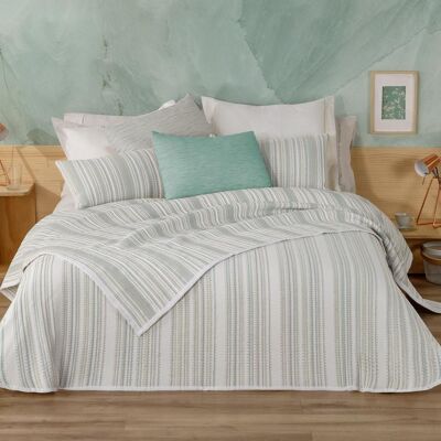 Manterol Colcha cubrecama jacquard bambu Tribe . (Cama 150 cm) Verde Manterol Colcha cubrecama jacquard bambu Tribe . (Cama 150 cm) Verde