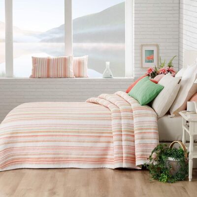 Manterol Colcha cubrecama jacquard bambu Tribe . (Cama 135 cm) Rosa Manterol Colcha cubrecama jacquard bambu Tribe . (Cama 135 cm) Rosa